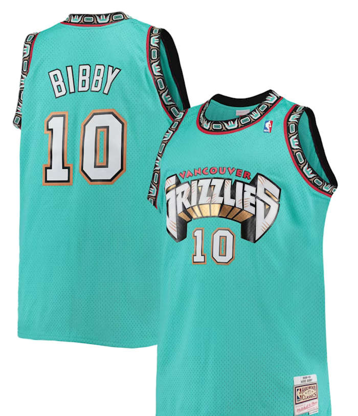 Mike Bibby Vancouver Grizzlies Mitchell & Ness Hardwood Classics Swingman Jersey - $98.54 with code: TREAT
